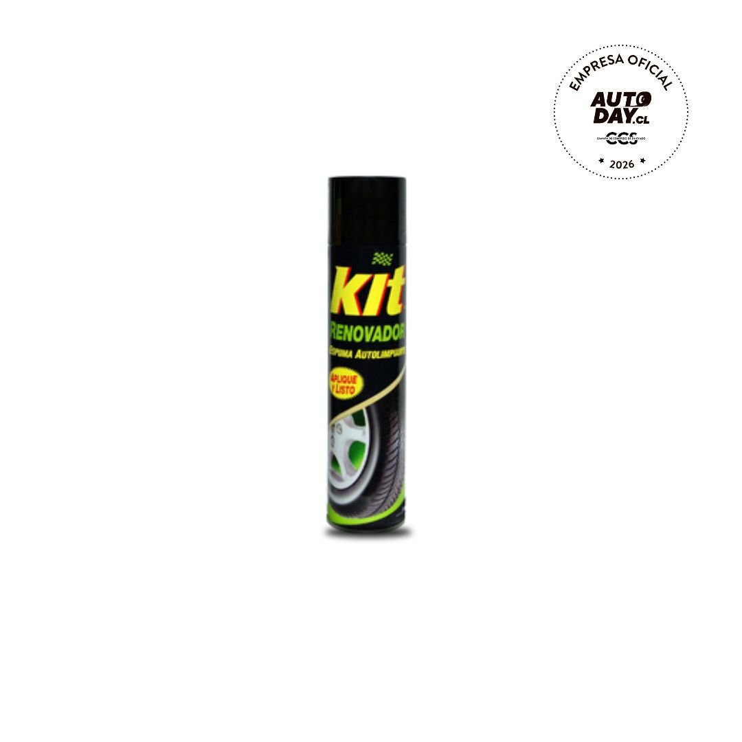 kit renovador de goma Aerosol 360cc para autos