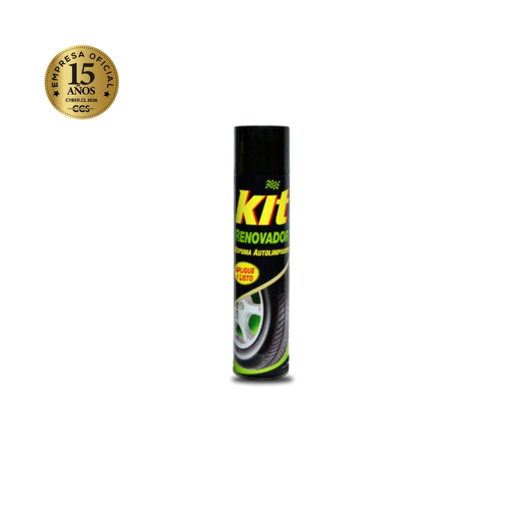 kit renovador de goma Aerosol 360cc para autos