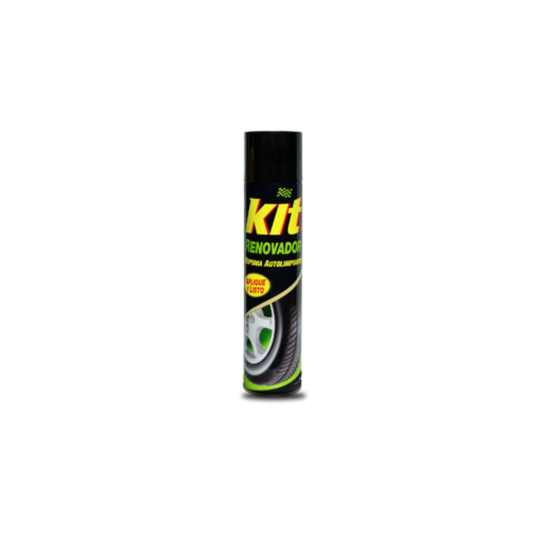 kit renovador de goma Aerosol 360cc para autos