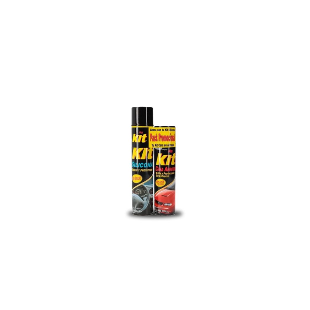 kit silicona + Cera Aerosol (2 unidadesde 420cc/360cc)