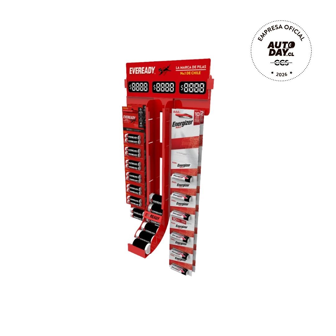 Exhibidor Eveready Energizer pequeño
