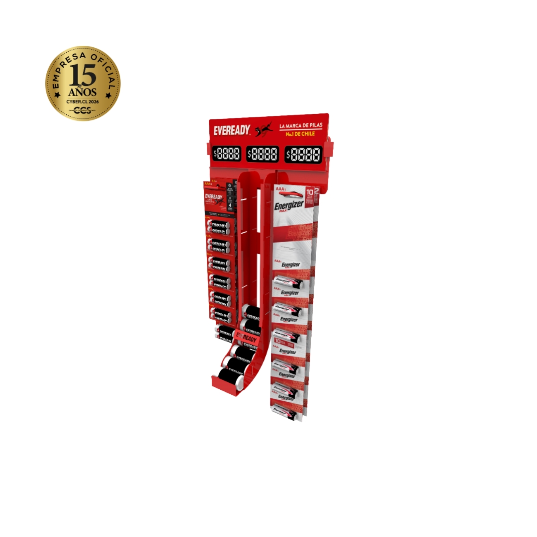 Exhibidor Eveready Energizer pequeño